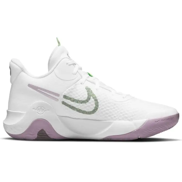 Sneakers Unisex Nike KD Trey 5 IX EP Bianche Lime Viola Summit-White Lime-Glow DJ6922-100 43 miniatura 3