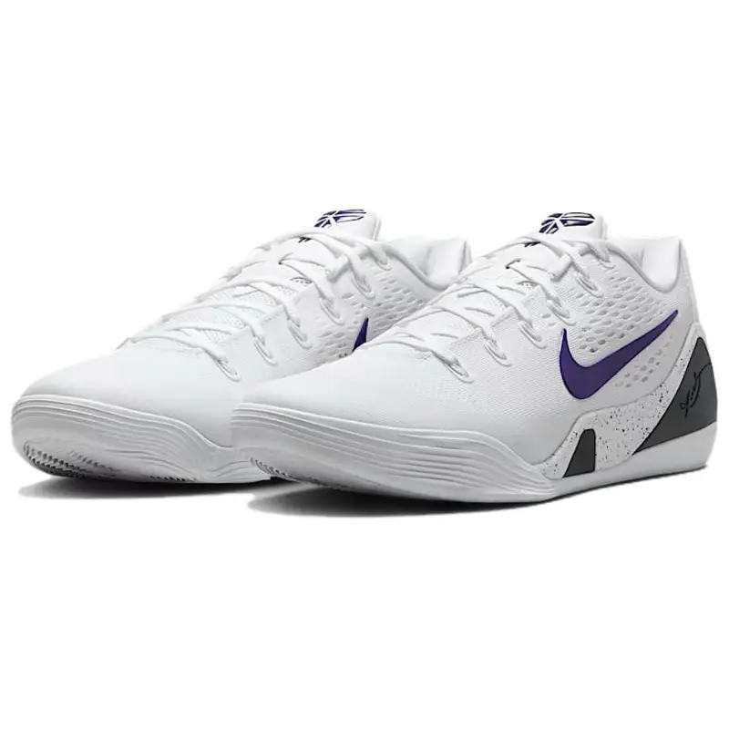 Sneakers Unisex Nike Kobe 9 EM Protro TB Lakers Home Bianco Viola Campo IH1401-100 40 5 miniatura 4