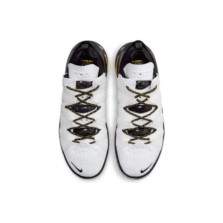 Sneakers Unisex Nike LeBron 18 EP Home Bianco Giallo Nero CQ9284-100 47 5 miniatura 3