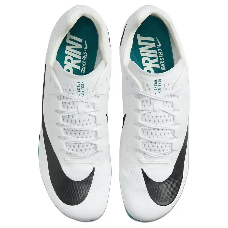 Sneakers Unisex Nike Zoom Rival Sprint Bianco Abete Brillante Nero Verde Vapore FZ9663-102 45 miniatura 2