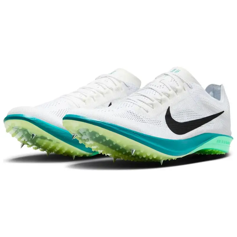 Sneakers Unisex Nike ZoomX Dragonfly 2 Bianco Alga Elettrica Abete Brillante Nero FD8413-102 45 miniatura 4