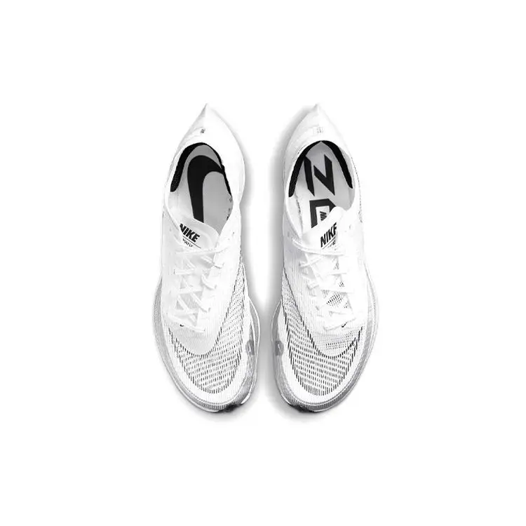 Sneakers Unisex Nike ZoomX Vaporfly NEXT% 2 Bianco Argento Metallizzato Nero CU4111-100 46 miniatura 2