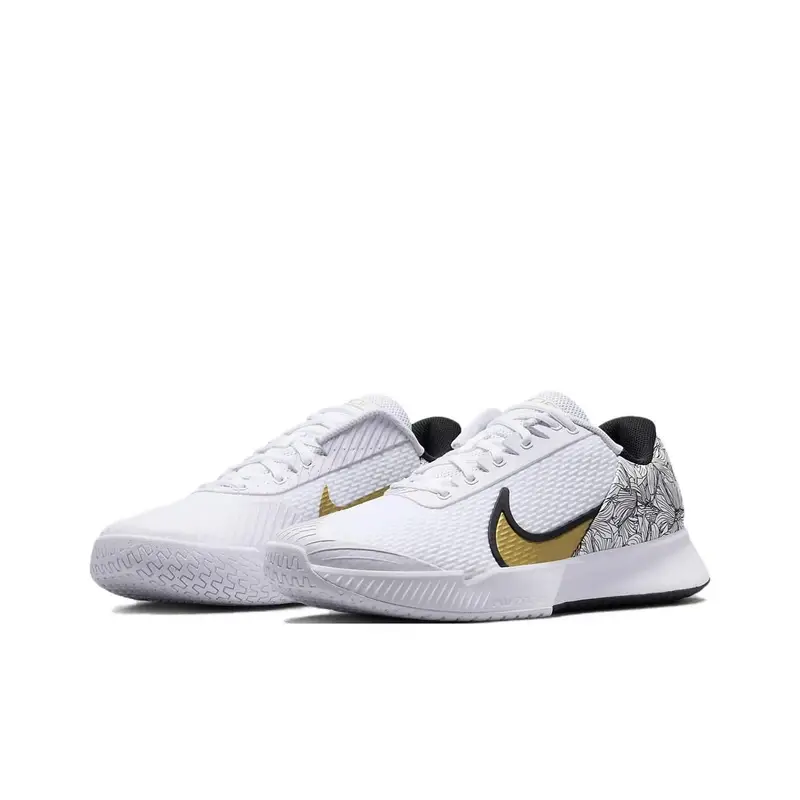 Sneakers Unisex NikeCourt Air Zoom Vapor Pro 2 Magnolia Bianco Nero Oro Metallizzato FZ8227-100 40 miniatura 2