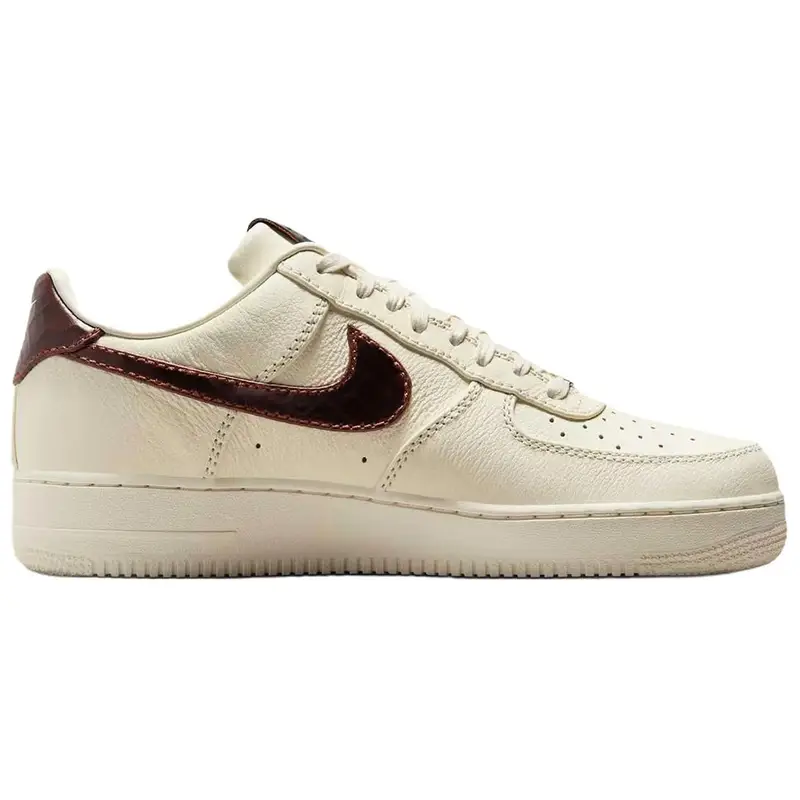Sneakers Uomo Nike Air Force 1 07 Soft Pearl Brown Croc Bianco Crema Ghost IH7332-001 40 5 miniatura 2
