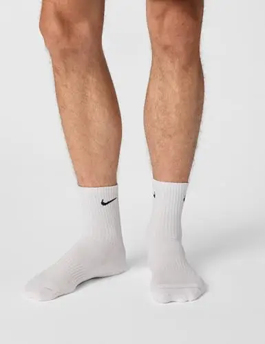 Nike Socks Everyday Ltwt, Calzini Uomo, Bianco (White/Black), L miniatura 2