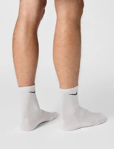Nike Socks Everyday Ltwt, Calzini Uomo, Bianco (White/Black), L miniatura 3