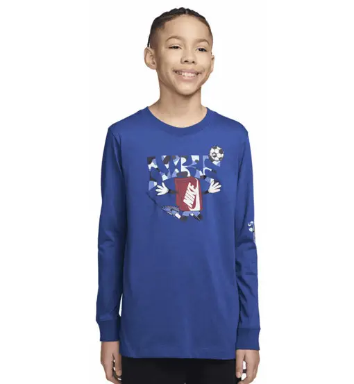 Sportswear Boxy Jr - maglia maniche lunghe - ragazzo Blue