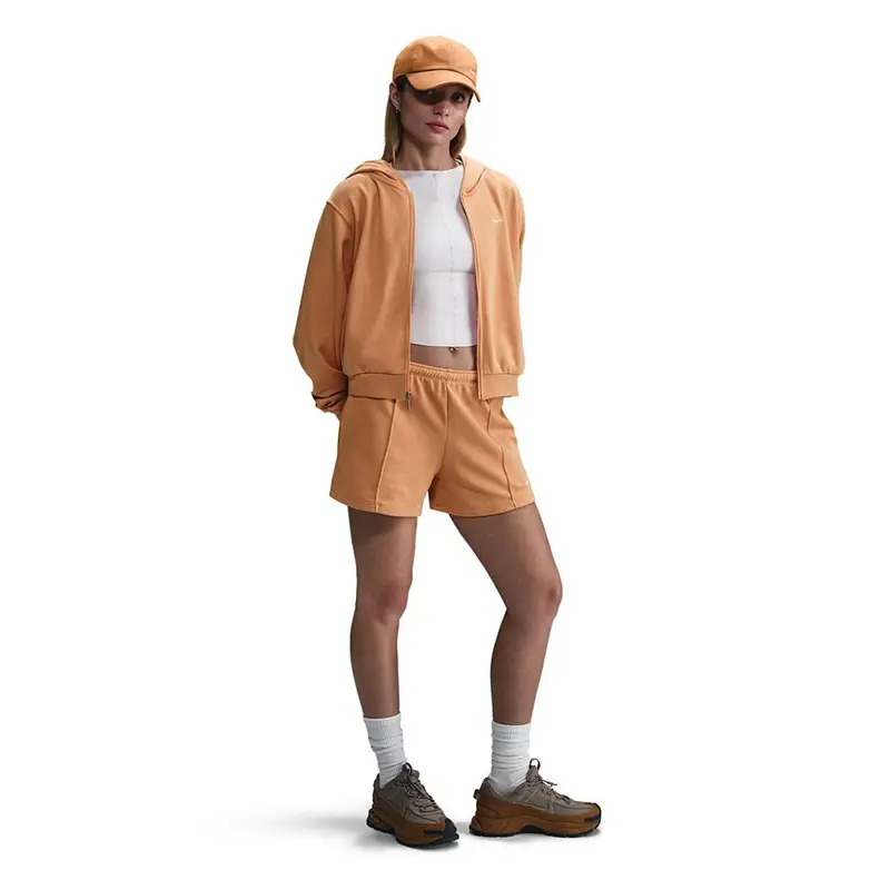 Sportswear Chill Felpa Crop Top Con Cappuccio Senape Donna S