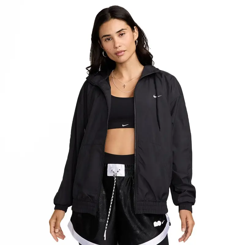 Sportswear Classic Felpa Con Cerniera Woven Nero Donna XS