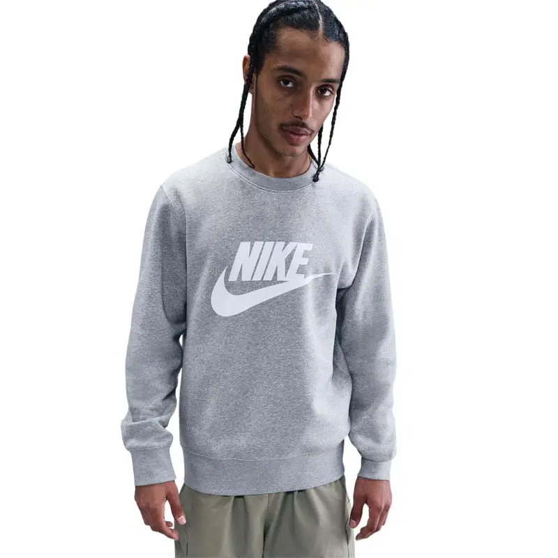 Sportswear Club Felpa Girocollo Logo Grigio Uomo XL