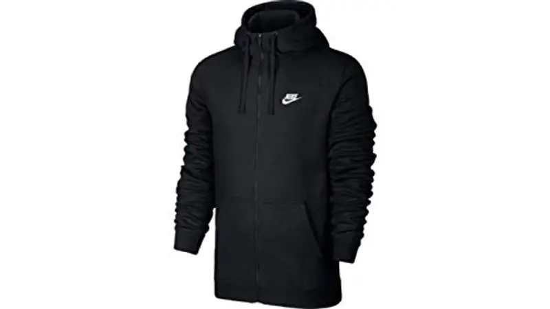 Nike Sportswear Club Fleece, Felpa con Cappuccio Uomo, Black/Black/(White), M