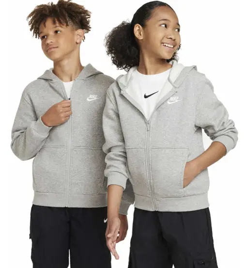 Sportswear Club Fleece Jr - felpa con cappuccio - bambino Grey