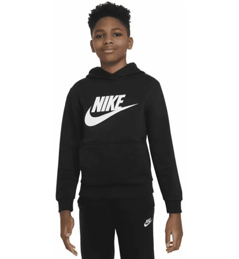 Sportswear Club Fleece Jr - felpa con cappuccio - ragazzo Black