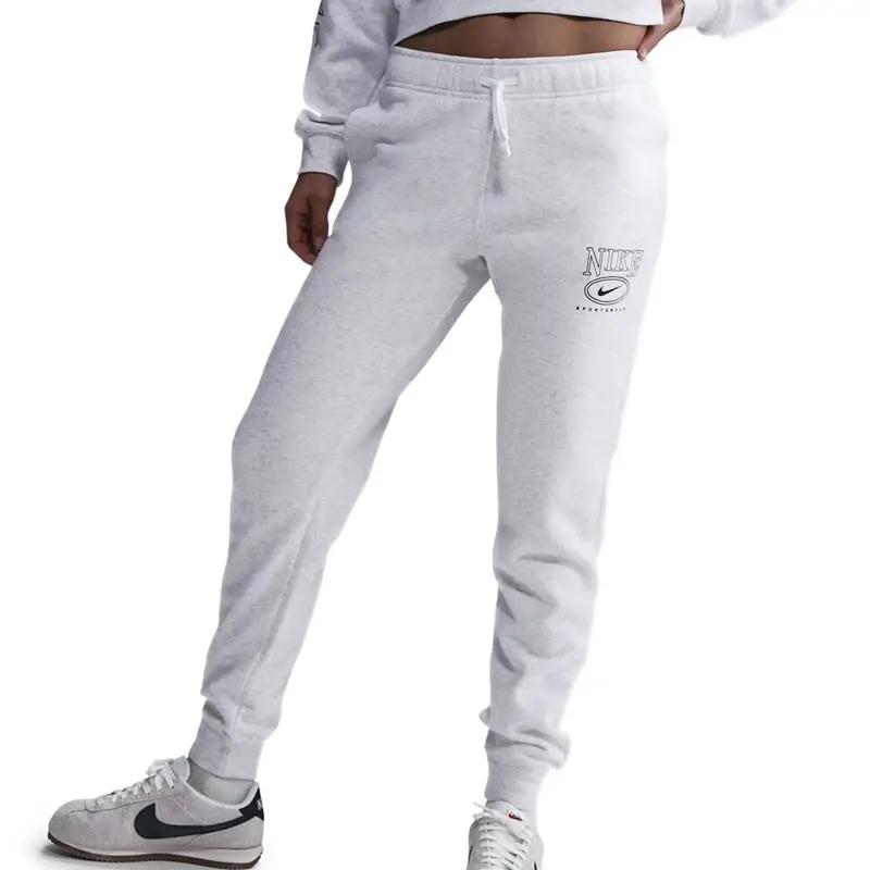 Sportswear Club Pantaloni Con Polsino Logo Bianco Donna M