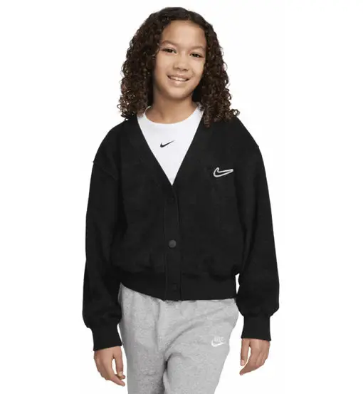 Nike Cardigan Ragazza Nero 3829583