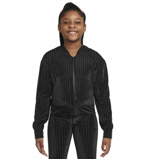 Sportswear Jr - felpa con cappuccio - ragazza Black