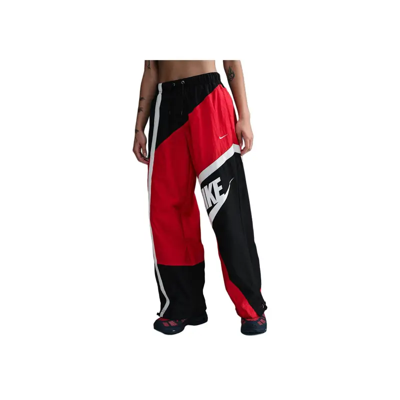 Sportswear Larghi Tessuti Asciutti Confortevoli Vita Media Pantaloni Lunghi Sportivi Donna fondo Rosso Università HJ4179-657