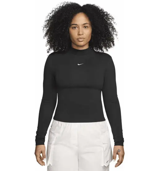 Sportswear Mock W - maglia maniche lunghe - donna Black