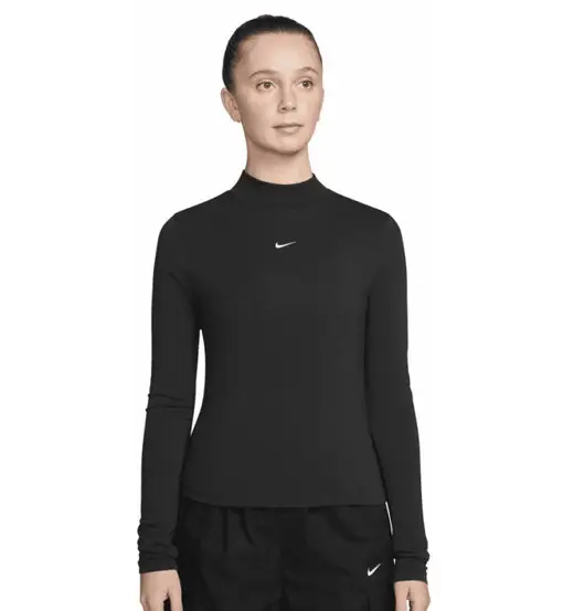 Sportswear Mock W - maglia maniche lunghe - donna Black
