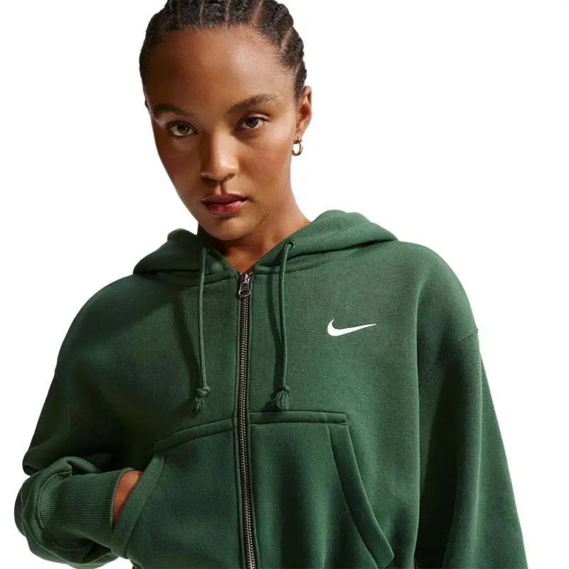Sportswear Phoenix Felpa Con Cerniera Verde Donna XS