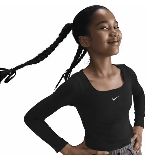 Sportswear Style Star Jr - maglia maniche lunghe - bambina Black