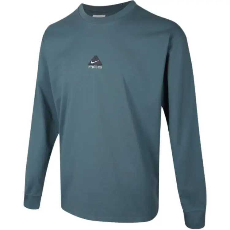 Ss25 Acg Ls Lbr Tee Lungs Girocollo Moda Versatile T-Shirt a Maniche Lunghe Uomo Top Blu Fumo DR7754-006 L