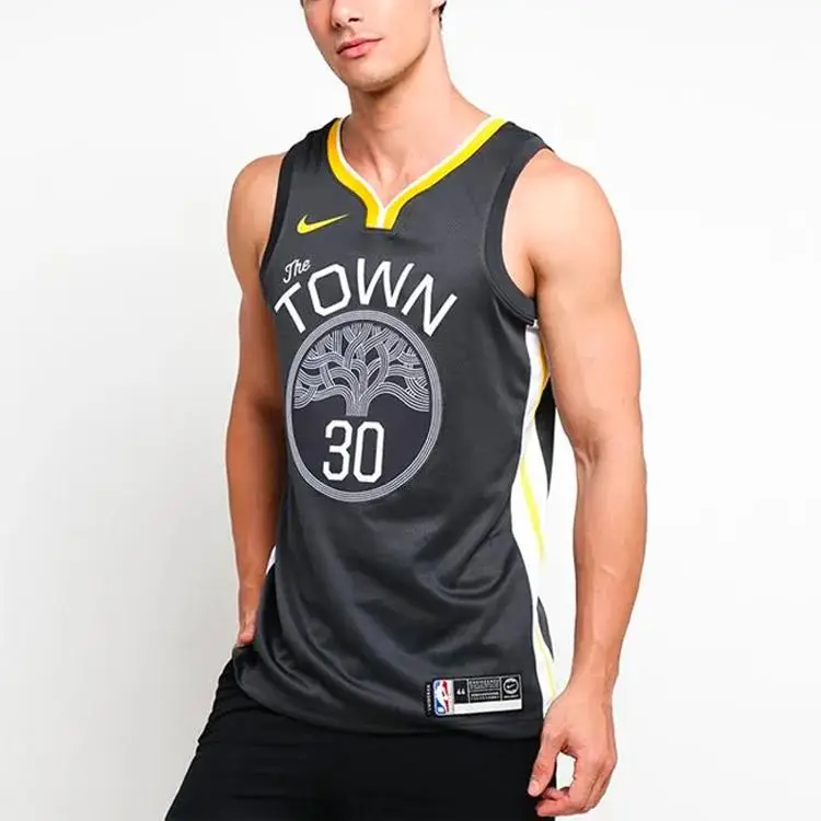 Stephen Curry Golden State Warriors NBA Statement Edition Maglia Swingman Uomo Maglie Antracite 877205-060 2XL miniatura 4