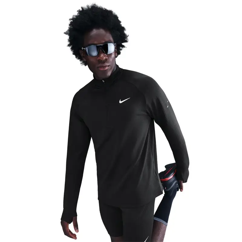 Stride Maglia Running Winterized Nero Reflect Argento Uomo XL
