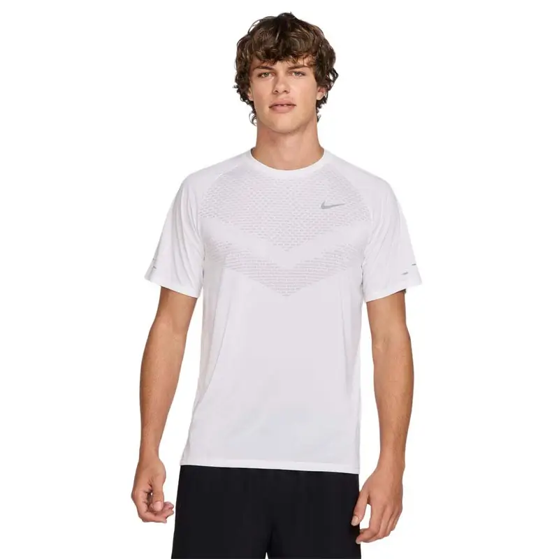 Stride T-Shirt Running Bianco Reflective Argento Uomo XL