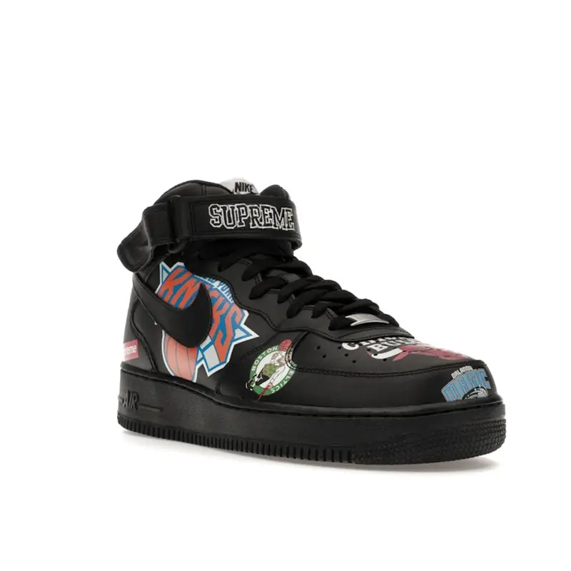 Supreme x NBA x Nike Air Force 1 Mid 07 Sneakers Unisex Nere AQ8017-001 42 5 miniatura 3