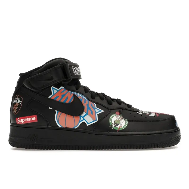 Supreme x NBA x Nike Air Force 1 Mid 07 Sneakers Unisex Nere AQ8017-001 42 5