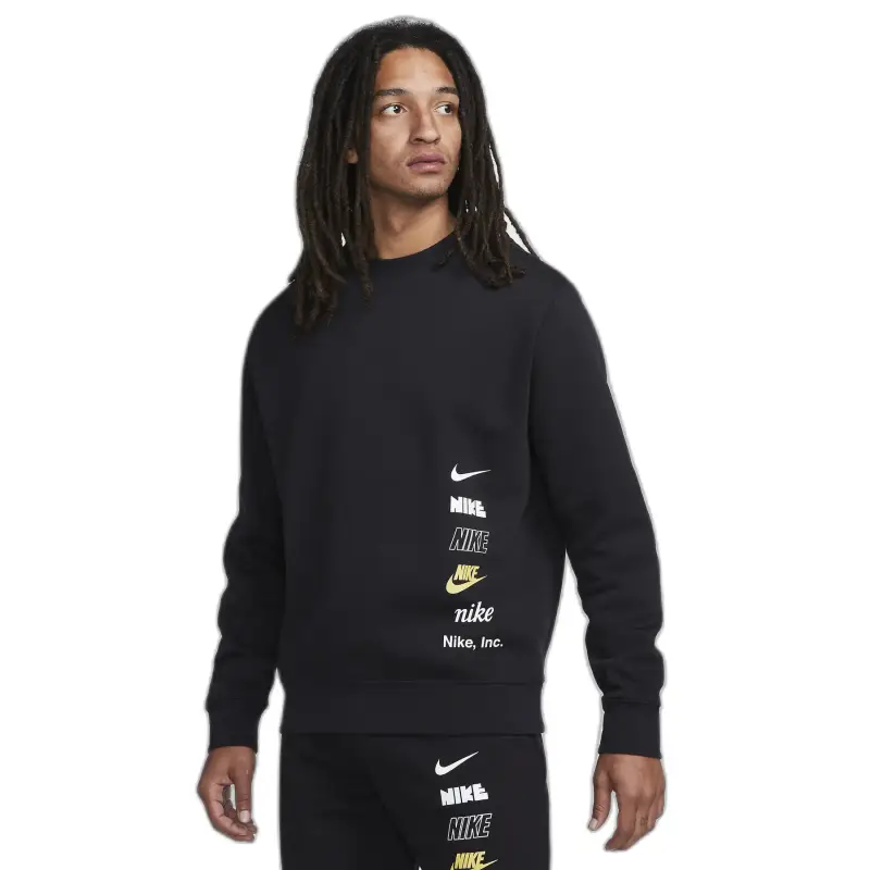 Sweatshirt collo rotondo Nike Club + BB Mlogo Noir
