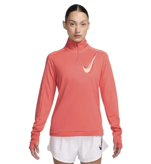 Swoosh - maglia running a manica lunga - donna Orange