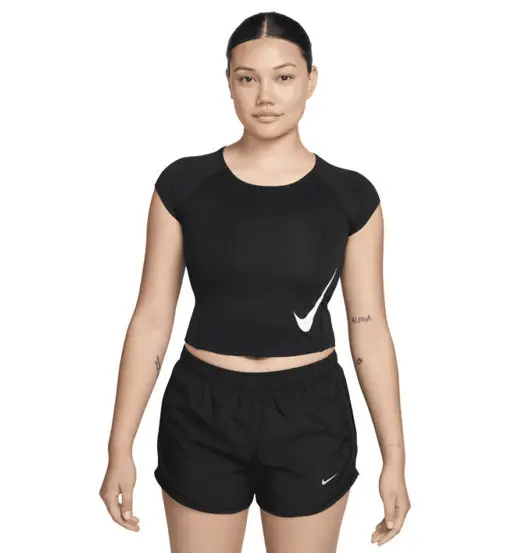 Swoosh Run Dri-FIT W - maglia running - donna Black