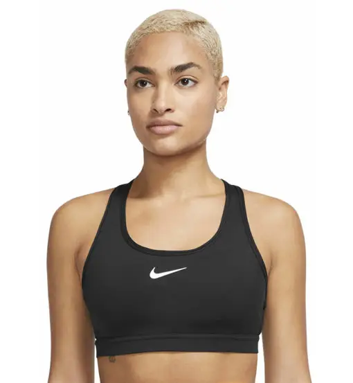 Swoosh W - reggiseno sportivo medio sostegno - donna Black