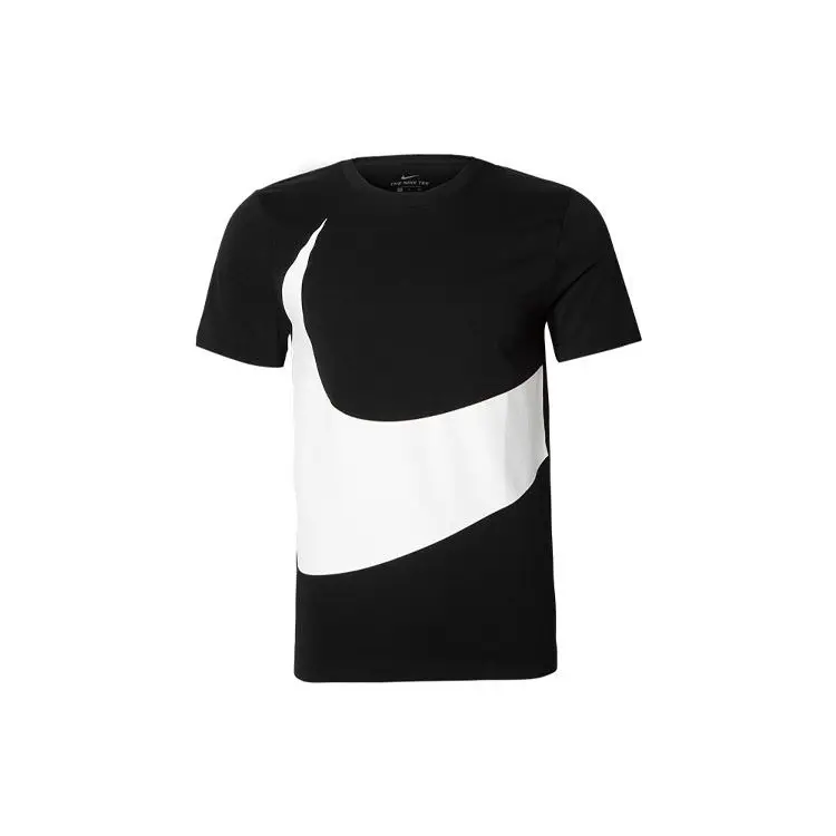 T-shirt a maniche corte Nike Sportswear Big Swoosh da uomo Top Nera AR5192-010 XL