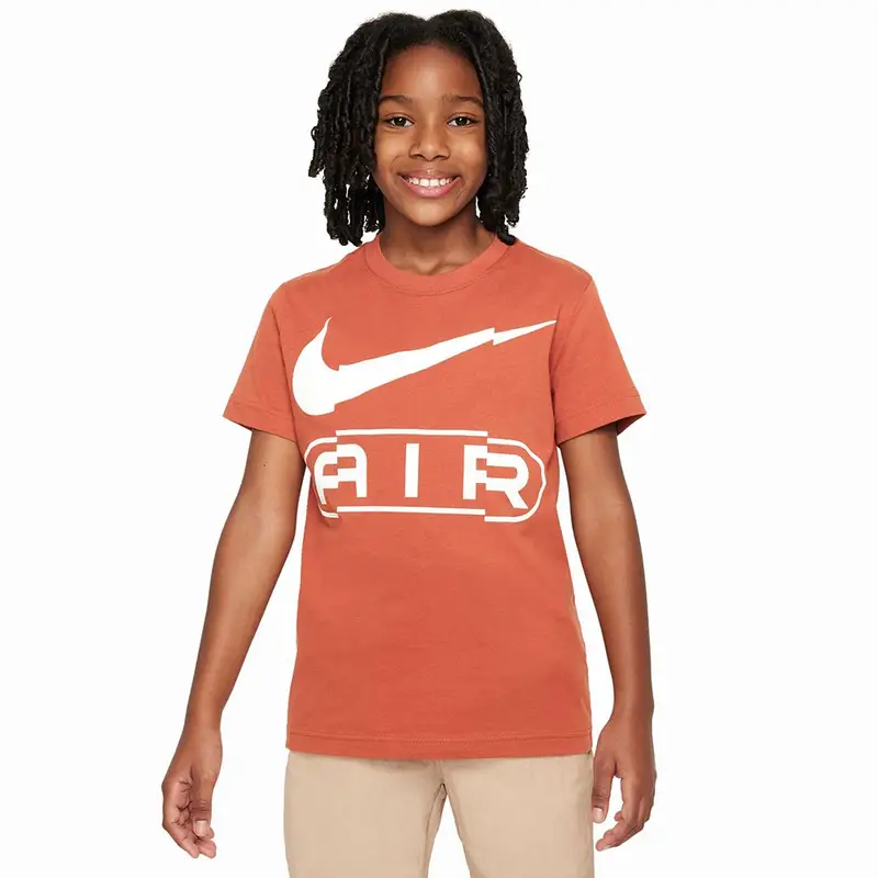 T-Shirt Air Big Logo Arancione Bambina M