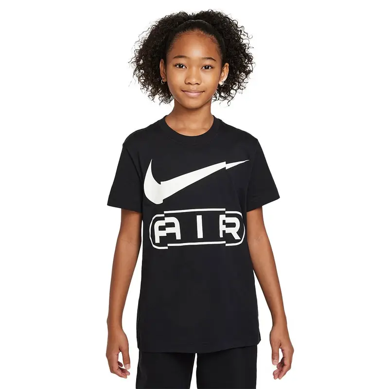 T-Shirt Air Big Logo Nero Bambina M