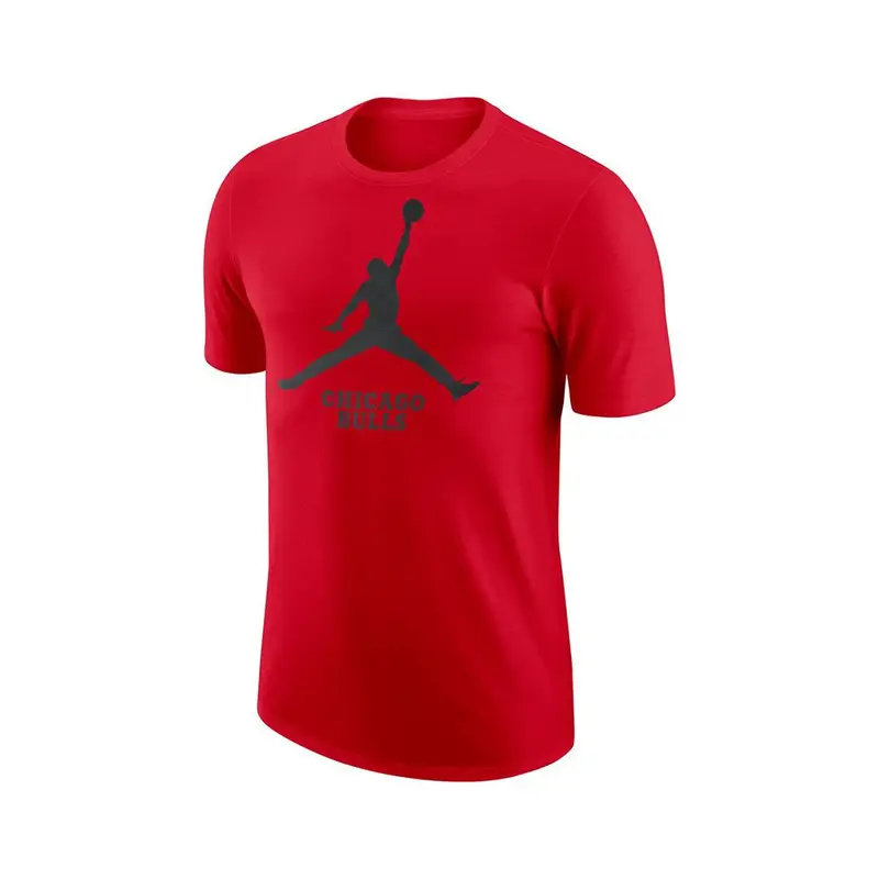 T-Shirt Basket Nba Bulls Jordan Rosso Nero Uomo XL