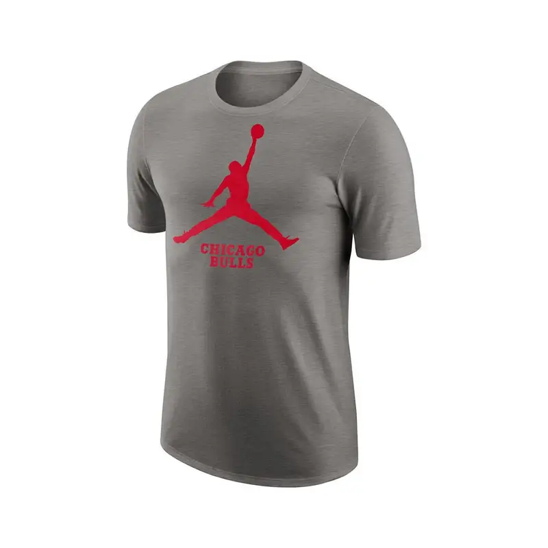 T-Shirt Basket Nba Chicago Jordan Grigio Rosso Uomo L
