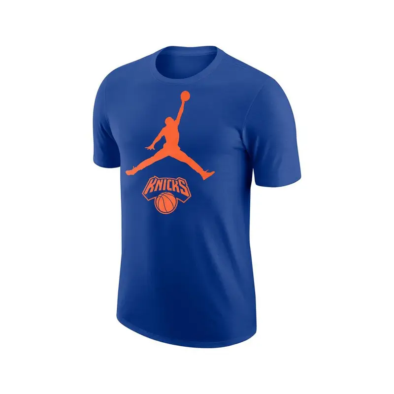 T-Shirt Basket Nba Knicks Jordan Blu Rosso Uomo L