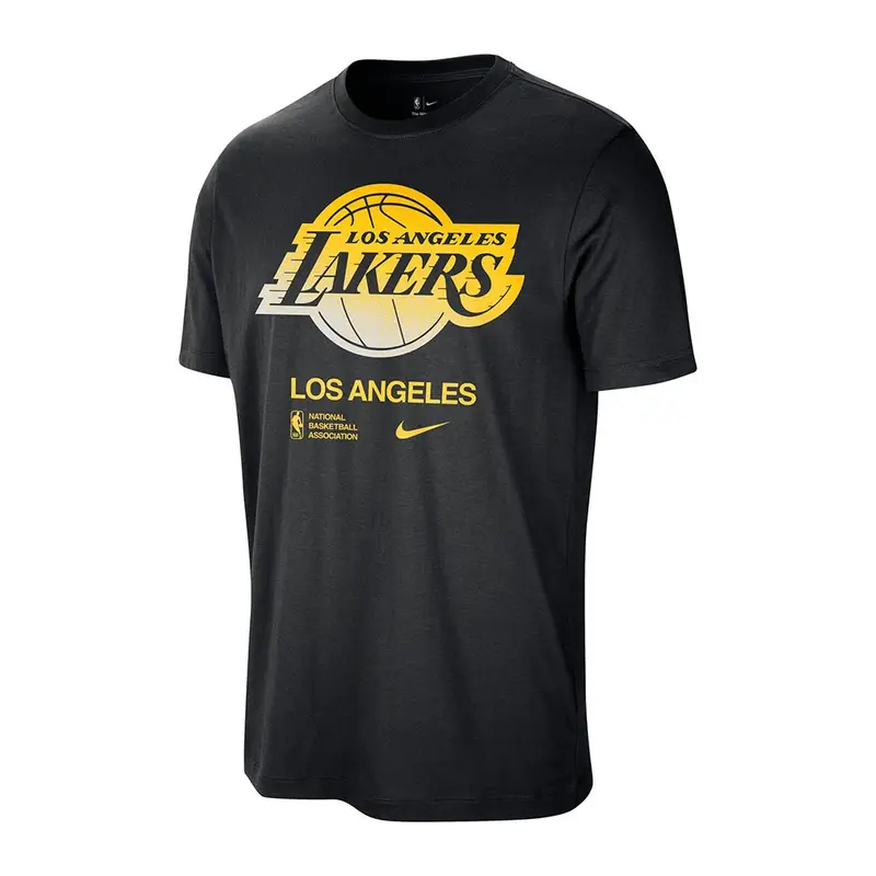 T-Shirt Basket Nba Lakers Nero Giallo Uomo L