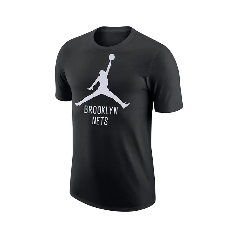 T-Shirt Basket Nba Nets Jordan Nero Bianco Uomo L