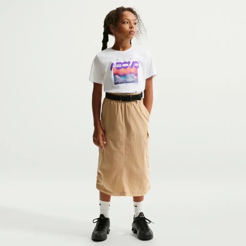 T-shirt casual bambino Nike Blanc