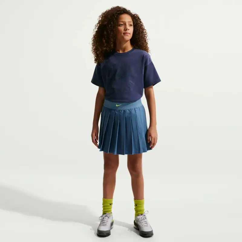 T-shirt logo cotone bambino Nike Bleu