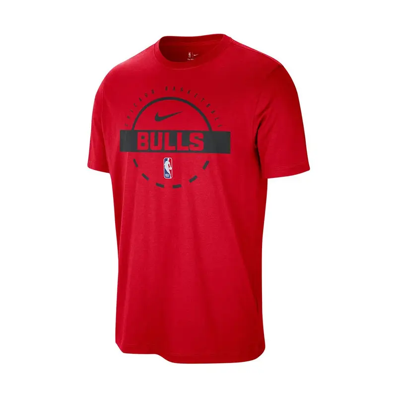 T-Shirt Nba Basket Bulls Rosso Nero Uomo L