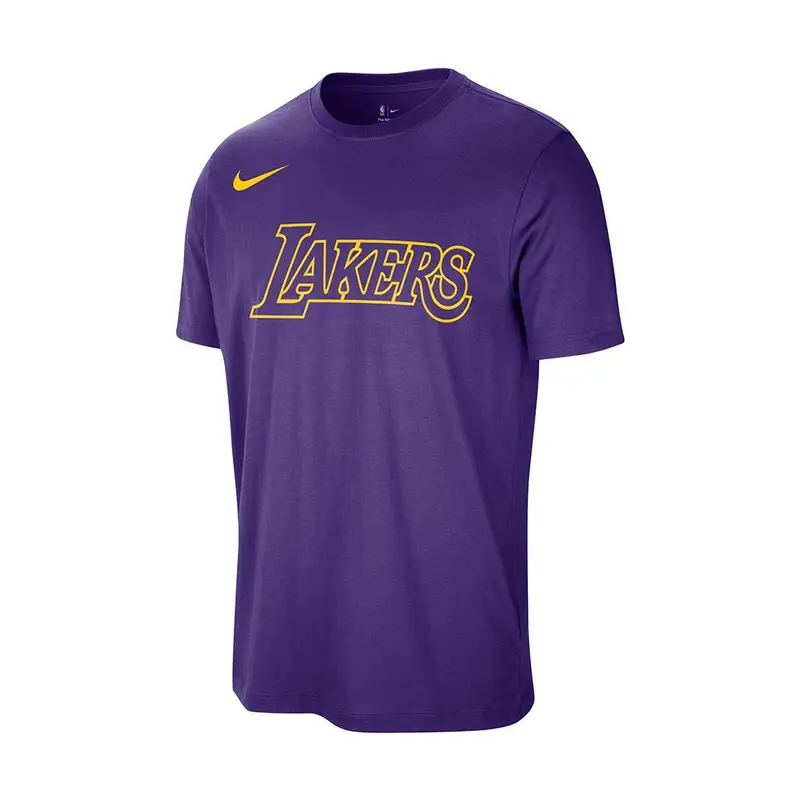 T-Shirt Nba Basket Lakers Viola Giallo Uomo L
