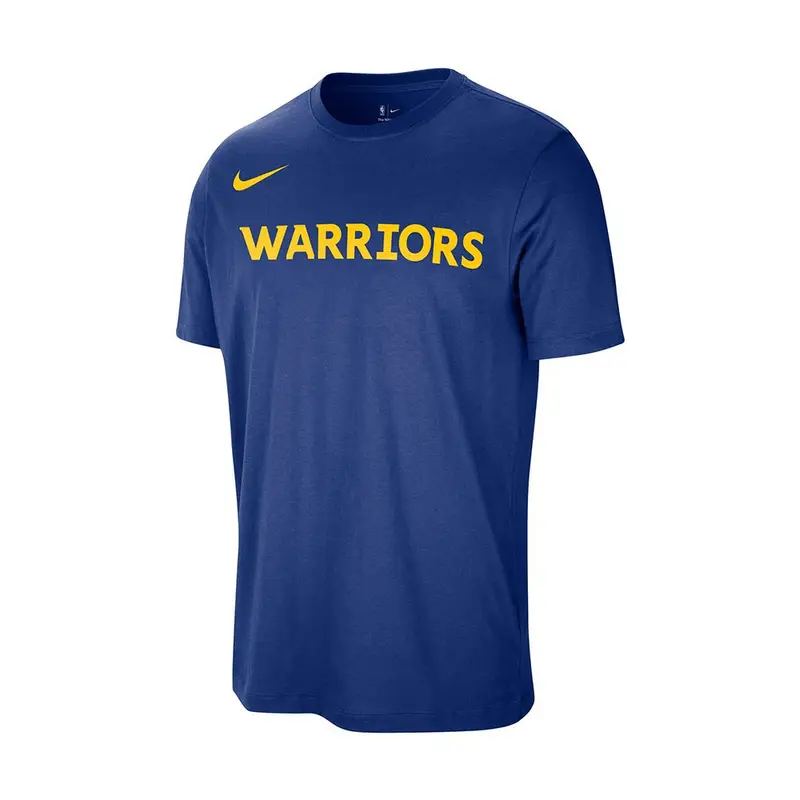 T-Shirt Nba Basket Warriors Blu Giallo Uomo M
