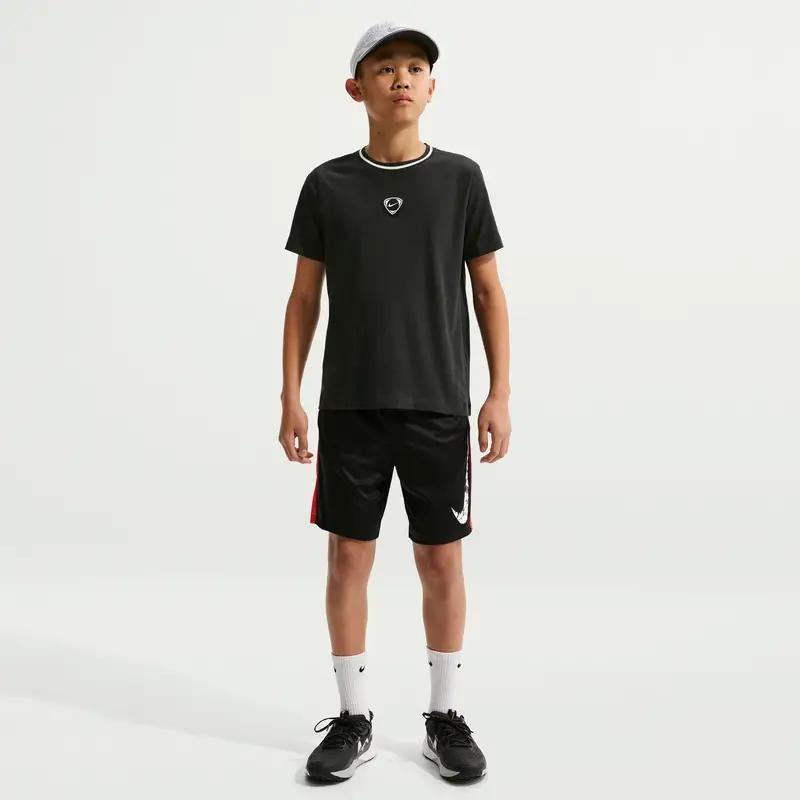 T-shirt perfetto in cotone per bambini Nike Noir