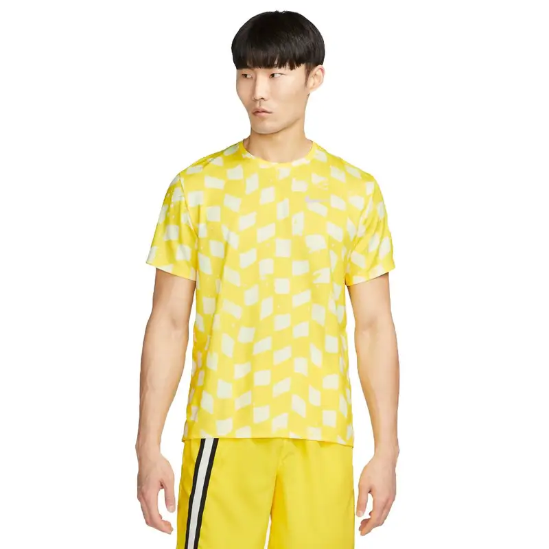 T-Shirt Running Df Miler Dye Opti Giallo Argento Uomo XL